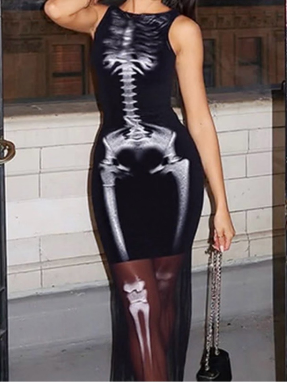Halloween Costume Maxi Dress. Skeleton 💀